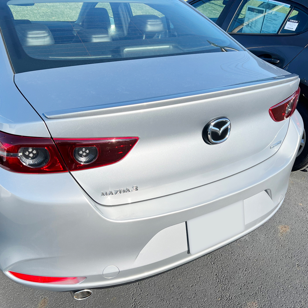 Mazda 3 Sedan Custom Style Flush Mount Rear Deck Spoiler 2019 - 2023 ...