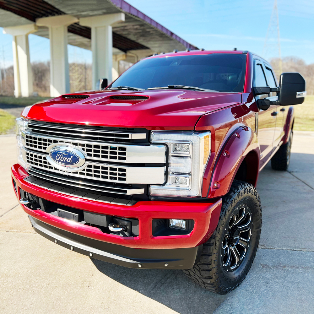 Hoods Ford F 450 Painted Functional Ram Air Hood 2017